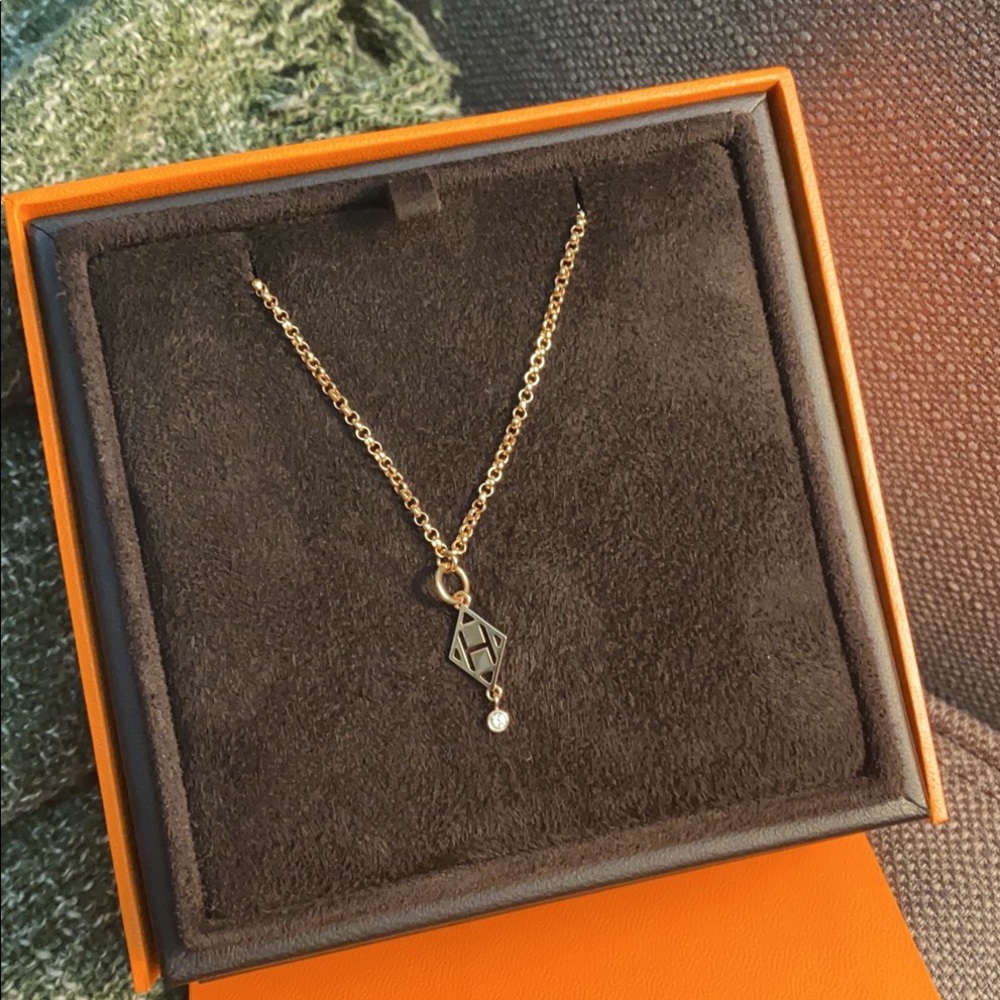 Hermes Rose Gold Gambade necklace